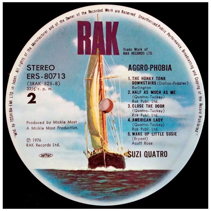 Виниловая пластинка SUZI QUATRO ‎– Aggro-Phobia, 1976 (LP)