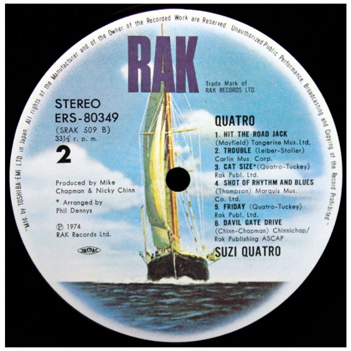 Виниловая пластинка SUZI QUATRO ‎– Quatro, 1974 (LP, Reissue 1975)