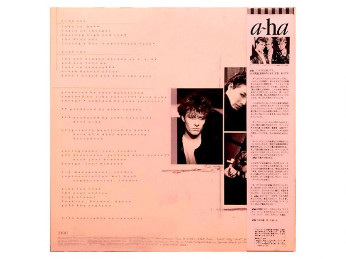 Виниловая пластинка A-HA ‎– Hunting High And Low, 1985 (LP)