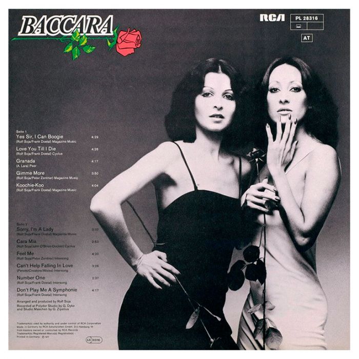 Виниловая пластинка BACCARA ‎– Baccara, 1977 (LP)