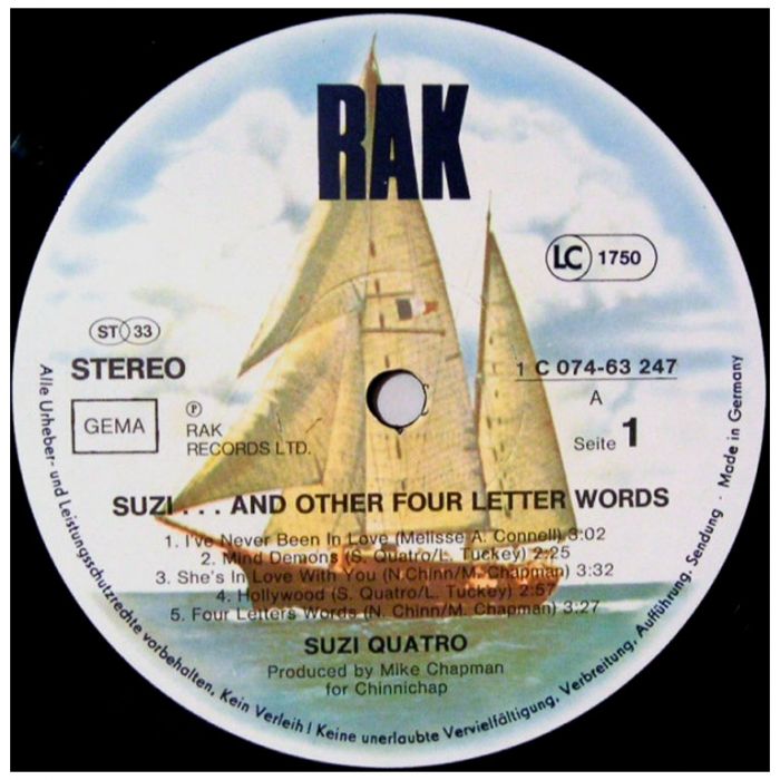 Виниловая пластинка SUZI QUATRO ‎– Suzi... And Other Four Letter Words, 1979 (LP)