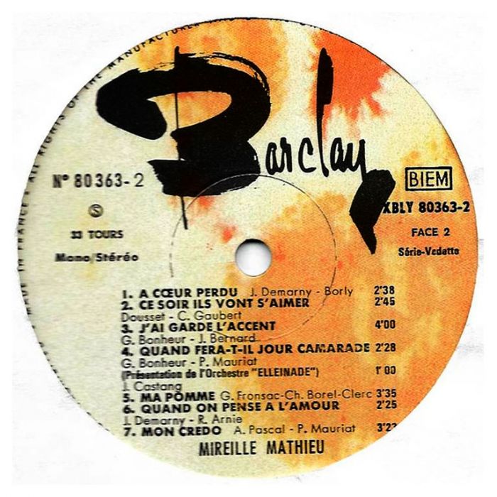 Виниловая пластинка MIREILLE MATHIEU - En Direct De L'Olympia, 1968 (LP)