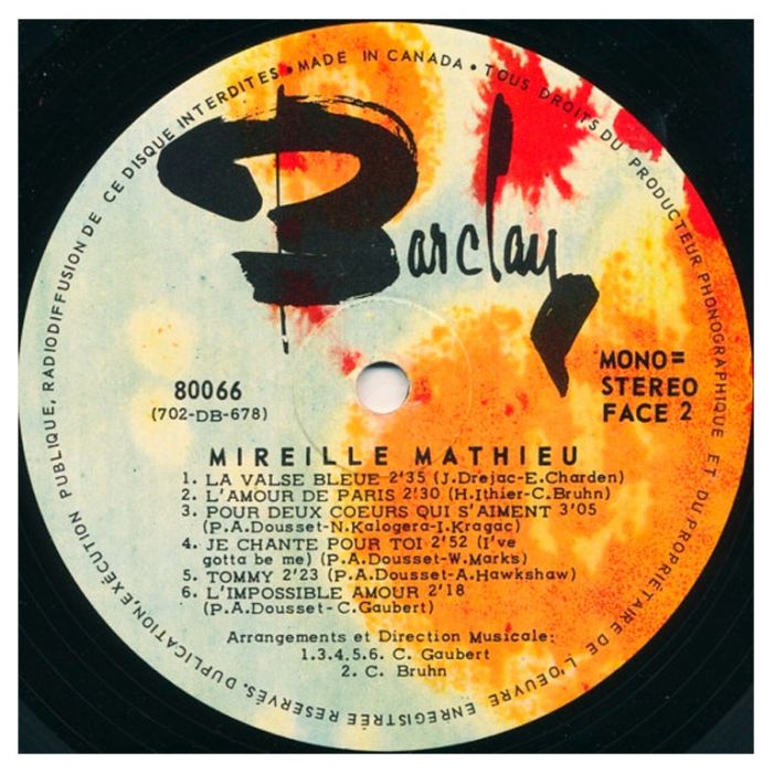 Виниловая пластинка MIREILLE MATHIEU - Olympia, 1969/1970 (LP)