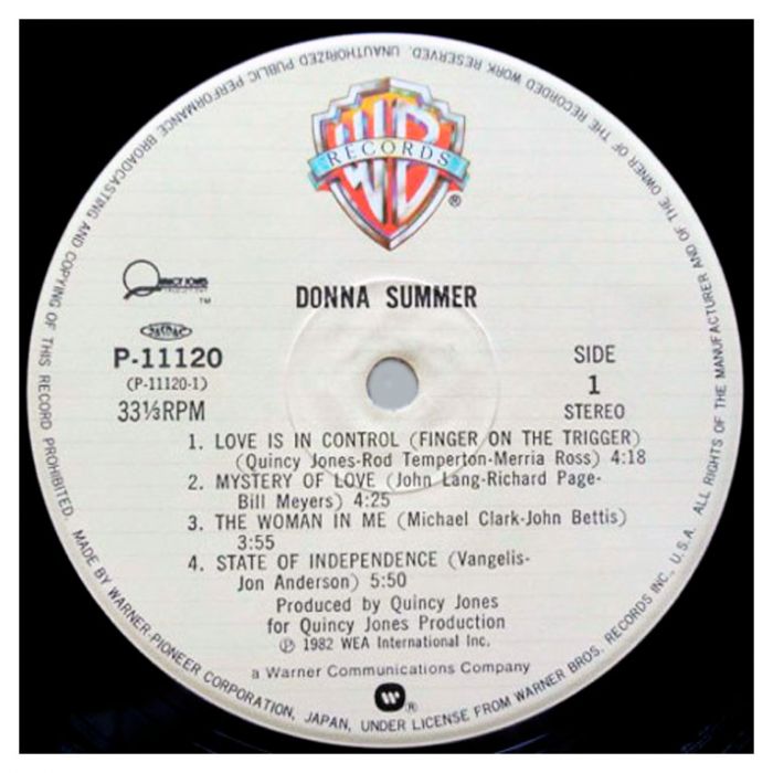 Виниловая пластинка DONNA SUMMER ‎– Donna Summer, 1982 (LP)