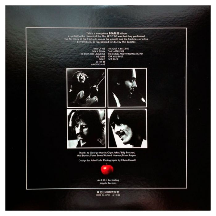 Виниловая пластинка THE BEATLES ‎– Let It Be, 1970/1974 (LP)