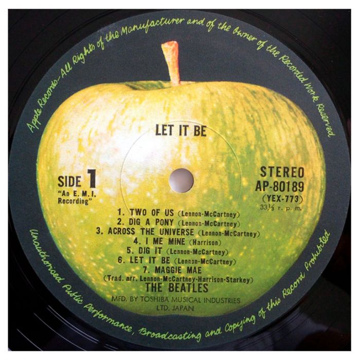 Виниловая пластинка THE BEATLES ‎– Let It Be, 1970/1974 (LP)