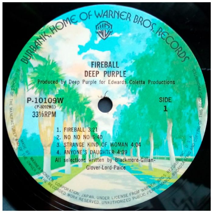 Виниловая пластинка DEEP PURPLE ‎– Fireball, 1971 (LP, Reissue 1976)