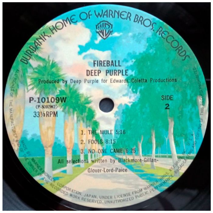 Виниловая пластинка DEEP PURPLE ‎– Fireball, 1971 (LP, Reissue 1976)