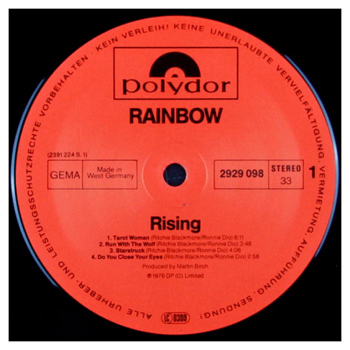 Виниловая пластинка RAINBOW ‎– Rising, 1976 (LP)
