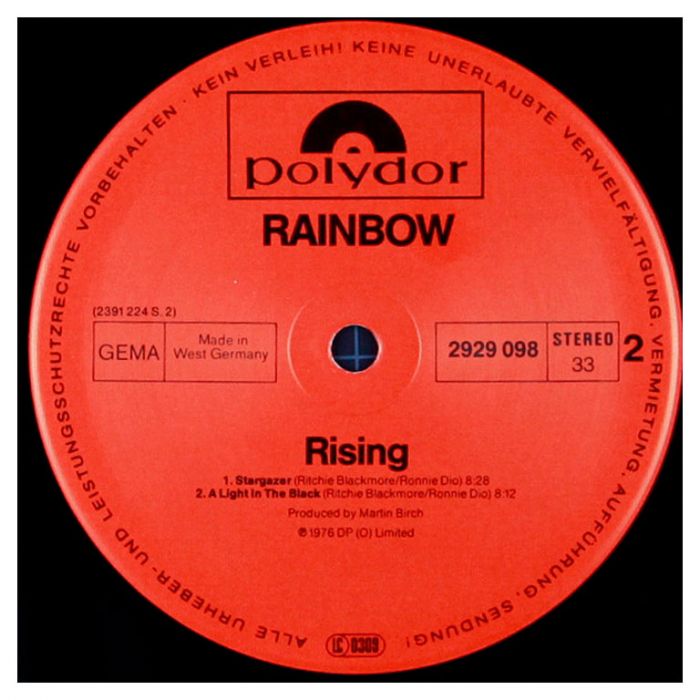Виниловая пластинка RAINBOW ‎– Rising, 1976 (LP)