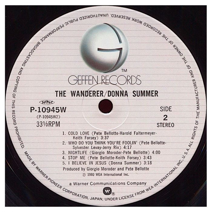 Виниловая пластинка DONNA SUMMER ‎– The Wanderer, 1980 (LP)