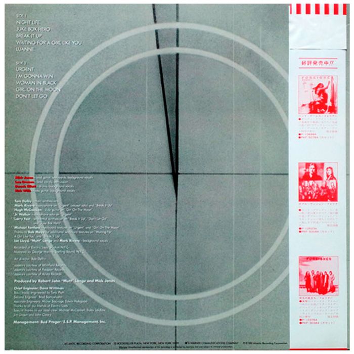 Виниловая пластинка FOREIGNER ‎– 4, 1981 (LP)