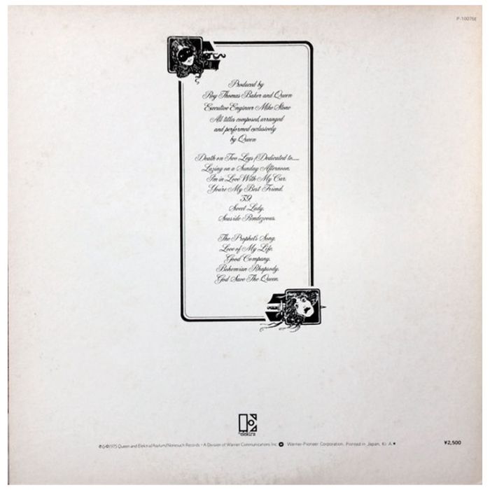 Виниловая пластинка QUEEN ‎– A Night At The Opera, 1975 (LP)