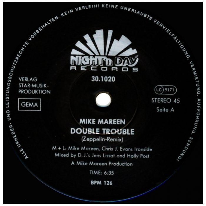 Виниловая пластинка MIKE MAREEN ‎– Double Trouble, 1985 (EP, Maxi-Single)