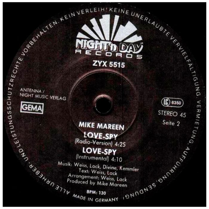 Виниловая пластинка MIKE MAREEN ‎– Love-Spy, 1986 (EP, Maxi-Single)