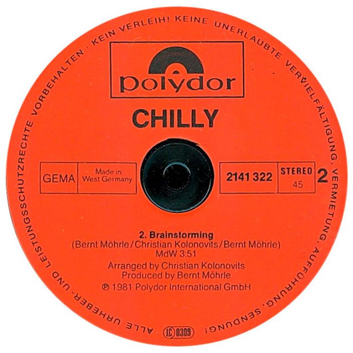 Виниловая пластинка CHILLY – Johnny Loves Jenny, 1981 (EP, Maxi-Single)