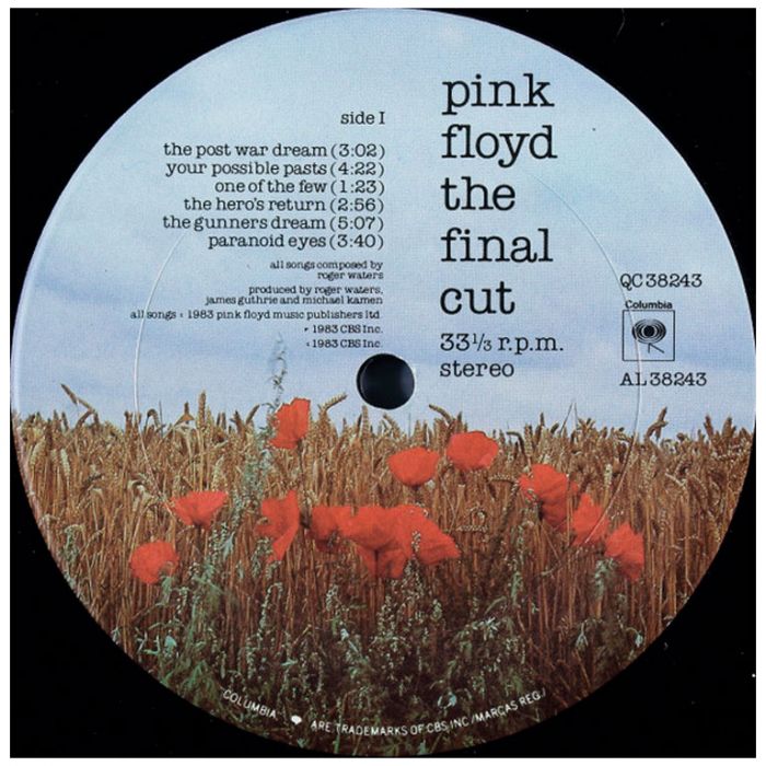 Виниловая пластинка PINK FLOYD ‎– The Final Cut, 1983 (LP)