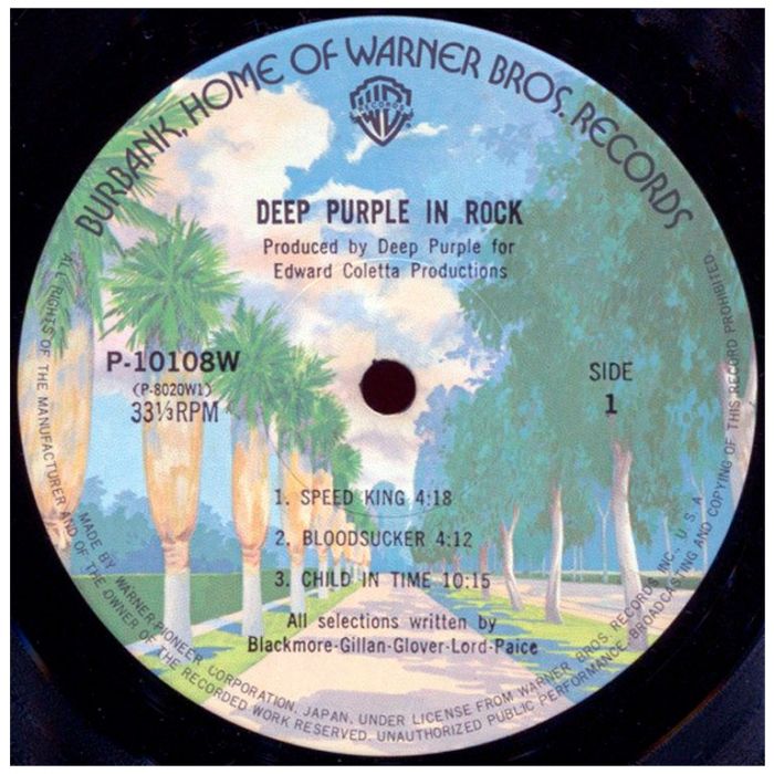 Виниловая пластинка DEEP PURPLE ‎– In Rock, 1970 (LP, Reissue 1976)