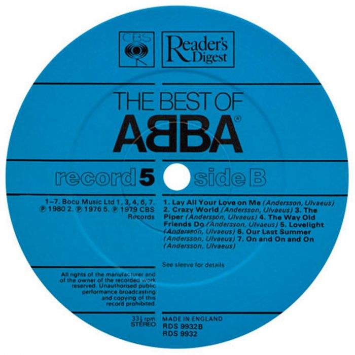 Виниловая пластинка ABBA ‎– The Best Of ABBA 1972 - 1981, 1982 (5LP, Quality Guarantee, Box Set)