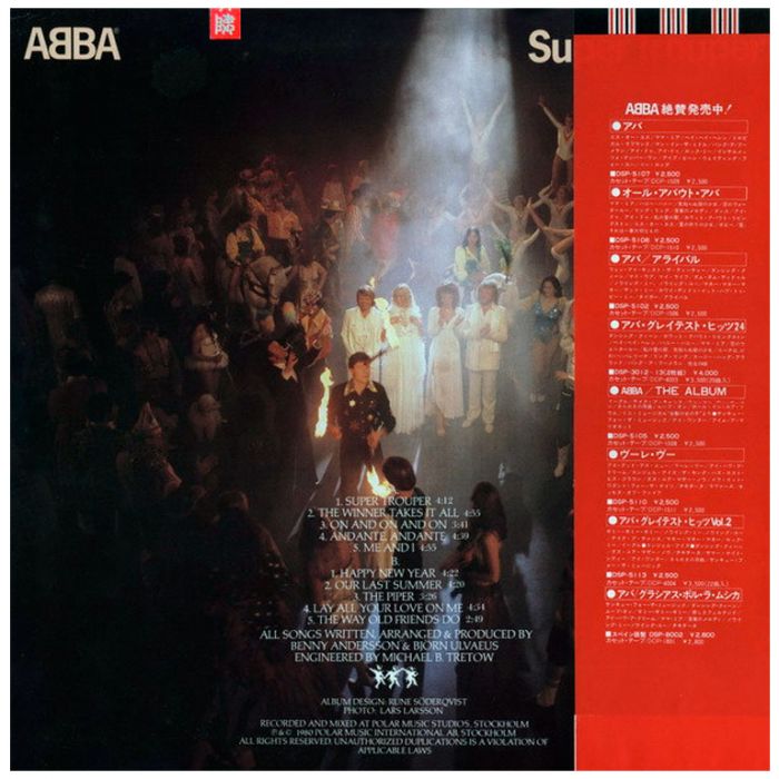 Виниловая пластинка ABBA ‎– Super Trouper, 1980 (LP, Promo)