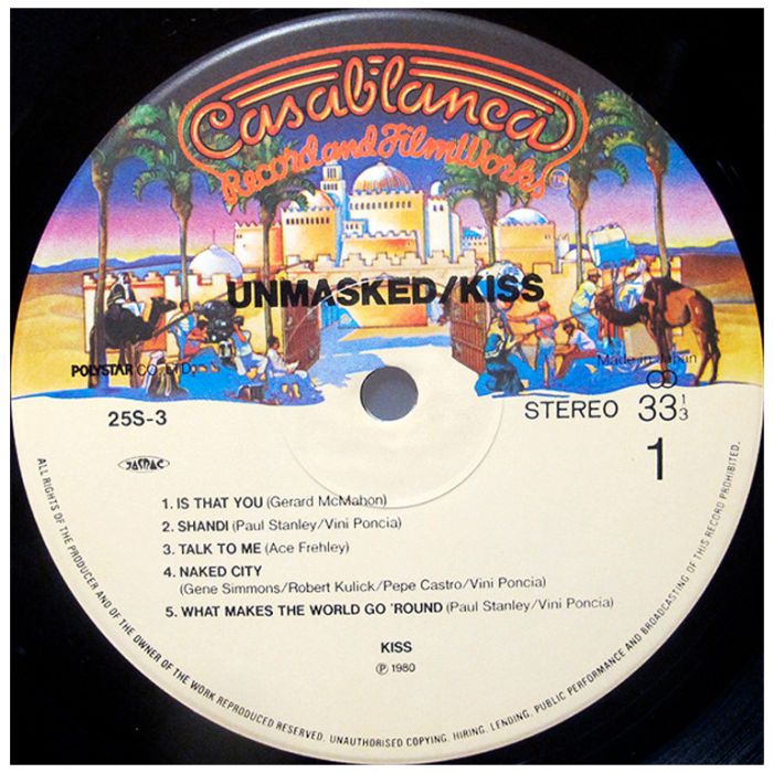 Виниловая пластинка KISS – Unmasked, 1980 (LP)