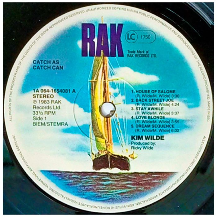 Виниловая пластинка KIM WILDE ‎– Catch As Catch Can, 1983 (LP)