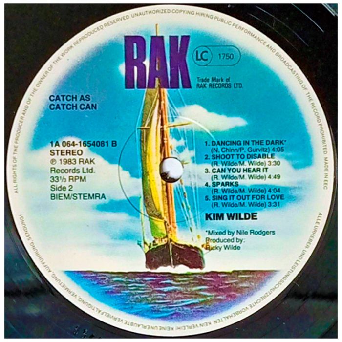 Виниловая пластинка KIM WILDE ‎– Catch As Catch Can, 1983 (LP)