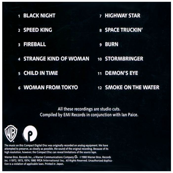 Компакт диск DEEP PURPLE ‎– Deepest Purple: The Very Best Of Deep Purple, 1980 (CD, Reissue 1991)