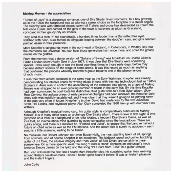 Компакт диск DIRE STRAITS – Making Movies, 1980 (CD, Reissue, Remastered, Unofficial Release 1996)