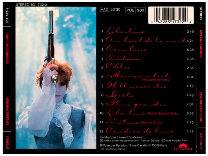 Компакт диск MYLENE FARMER ‎– Cendres De Lune, 1986 (CD, Reissue, Unofficial Release 2023)