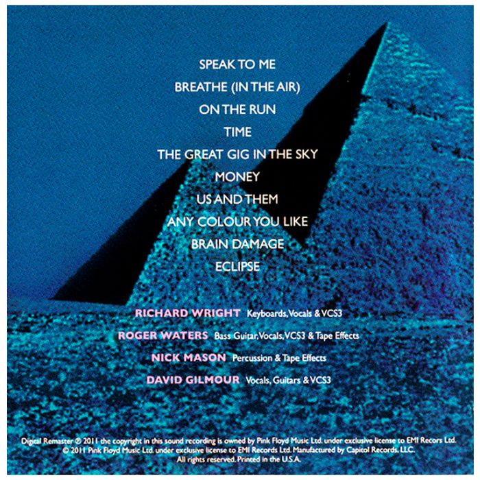 Компакт диск PINK FLOYD – The Dark Side Of The Moon, 1973 (CD, Reissue, Remastered, Unofficial Release 2011)