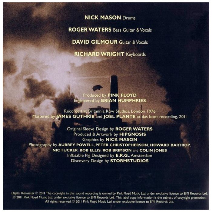Компакт диск PINK FLOYD – Animals, 1977 (CD, Reissue, Remastered, Unofficial Release 2011)