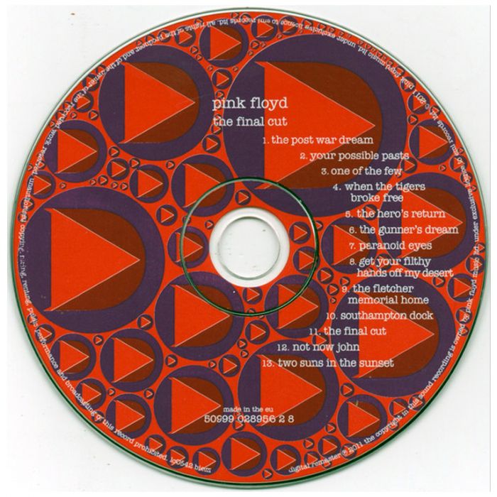 Компакт диск PINK FLOYD – The Final Cut, 1983 (CD, Reissue, Remastered, Unofficial Release 2011)