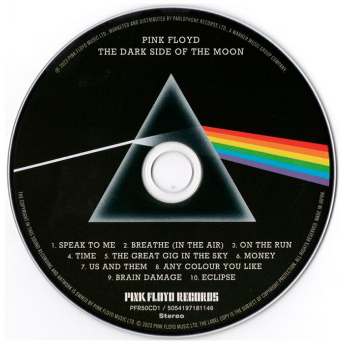 Компакт диск PINK FLOYD – The Dark Side Of The Moon, 1973 (CD, Reissue, Remastered, 50th Anniversary, Unofficial Release 2023)