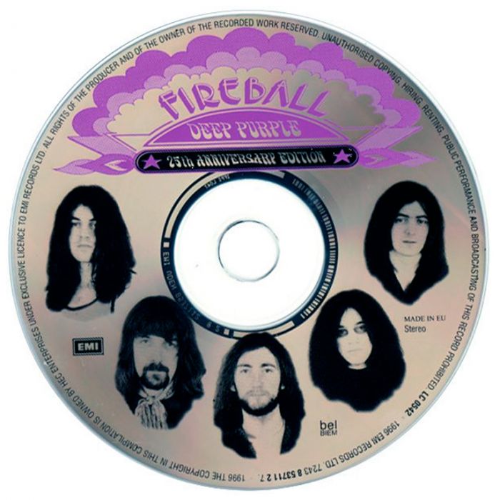 Компакт диск DEEP PURPLE – Fireball, 1971 (CD, Reissue, Remastered, 25th Anniversary Edition, Unofficial Release 1996)