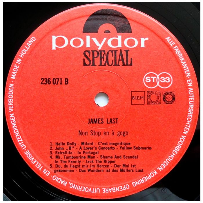 Виниловая пластинка JAMES LAST ‎– Non Stop & À Gogo, 1966 (LP)