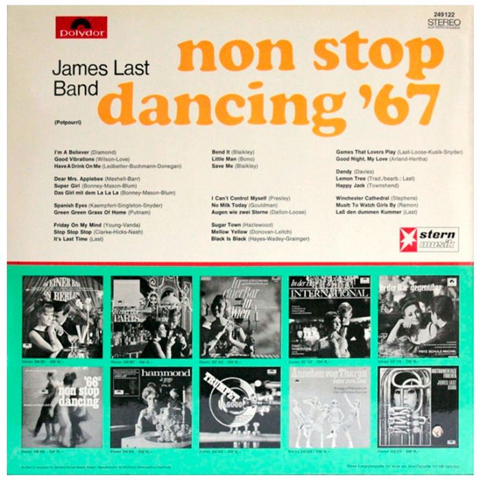 Виниловая пластинка JAMES LAST BAND ‎– Non Stop Dancing '67, 1967 (LP)
