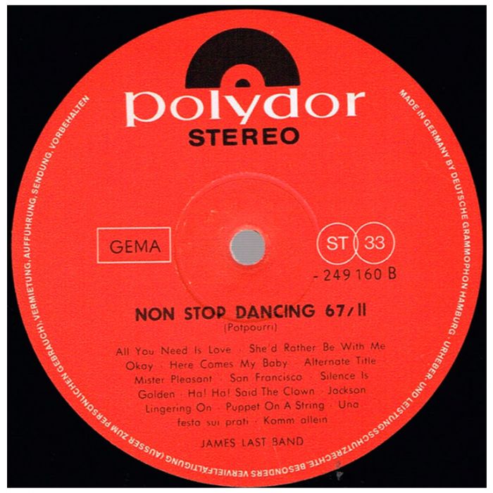 Виниловая пластинка JAMES LAST BAND ‎– Non Stop Dancing '67/2, 1967 (LP)