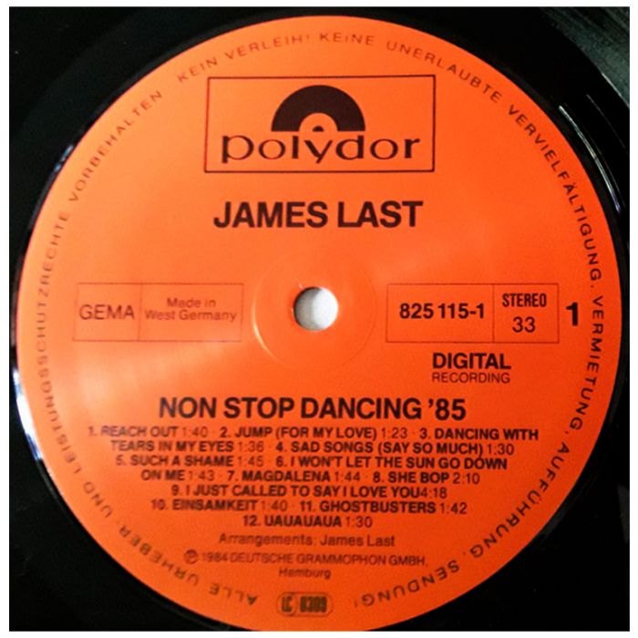 Виниловая пластинка JAMES LAST ‎– Non Stop Dancing '85, 1985 (LP)